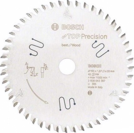 Пильный диск универсальный BOSCH 165х56х20 мм Top Precision Best for Multi Material [2608642387]