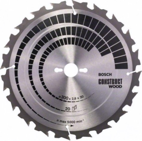 Пильный диск универсальный BOSCH 300х20х30 STANDART CONSTRUCT WOOD [2608640700]