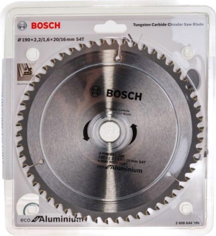 Пильный диск универсальный BOSCH ECO ALU/Multi 190x20/16-54T [2608644390]