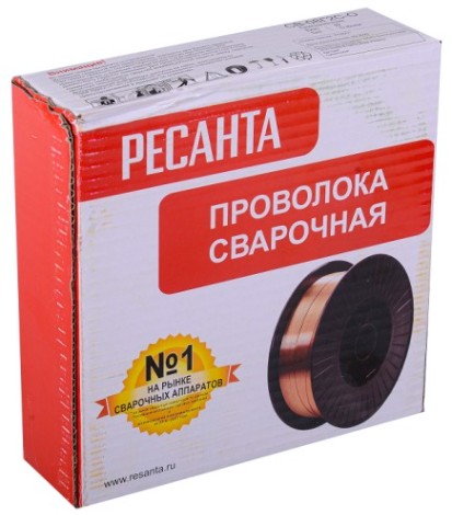 Проволока сварочная омедненная Ресанта 0,8 мм 5 кг, СВ-08Г2С [71/6/53]