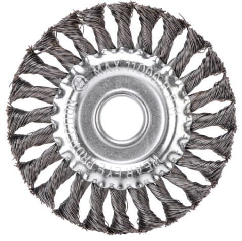 Щетка для УШМ Kranz KR-91-1238 крученая стальная проволока, 125мм