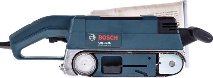 Шлифмашина ленточная сетевая BOSCH GBS 75 AE [0601274708] Графитовая плита, мешок, шлифлента