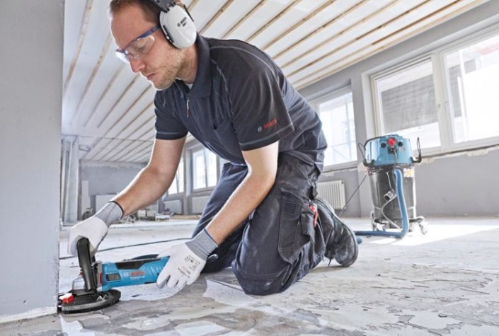 Шлифовальная машина BOSCH GBR 15 CAG по бетону [0601776001] Кейс L-Boxx