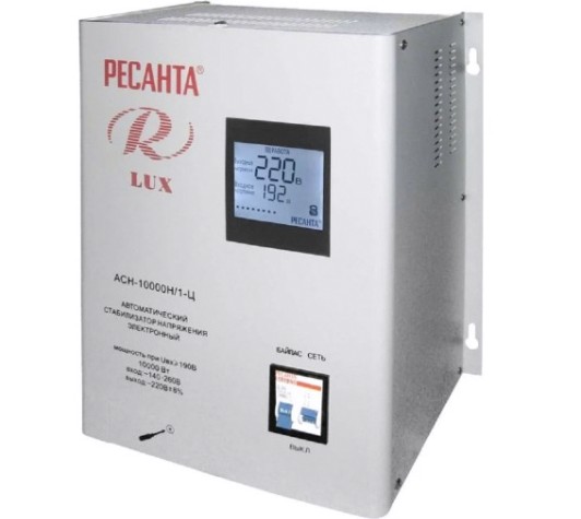 Стабилизатор напряжения однофазный Ресанта АСН-10000 Н/1-Ц Lux [63/6/18]