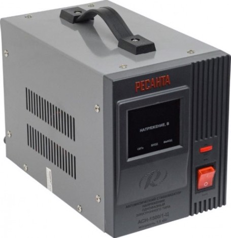 Стабилизатор напряжения однофазный Ресанта АСН- 1500/1-Ц [63/6/3]