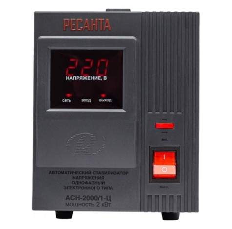 Стабилизатор напряжения однофазный Ресанта АСН- 2000/1-Ц [63/6/4]