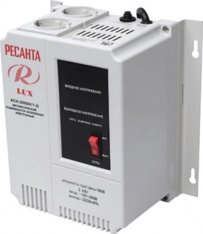 Стабилизатор напряжения однофазный Ресанта АСН- 2000 Н/1-Ц Lux [63/6/15]