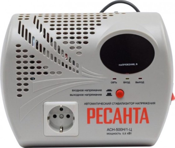 Стабилизатор напряжения однофазный Ресанта АСН- 500 Н/1-Ц [63/6/9]