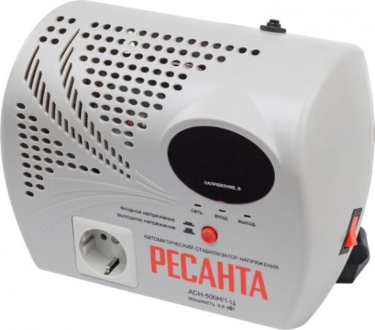 Стабилизатор напряжения однофазный Ресанта АСН- 500 Н/1-Ц [63/6/9]