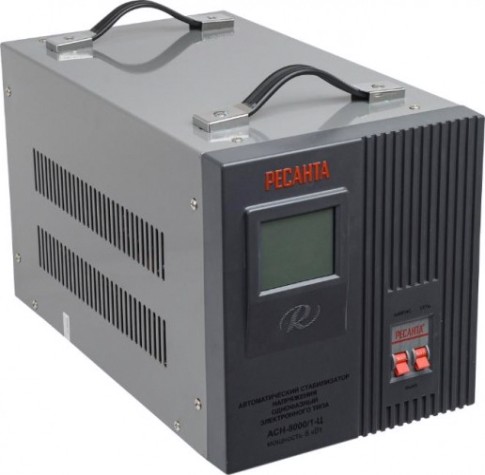 Стабилизатор напряжения однофазный Ресанта АСН- 8000/1-Ц [63/6/7]