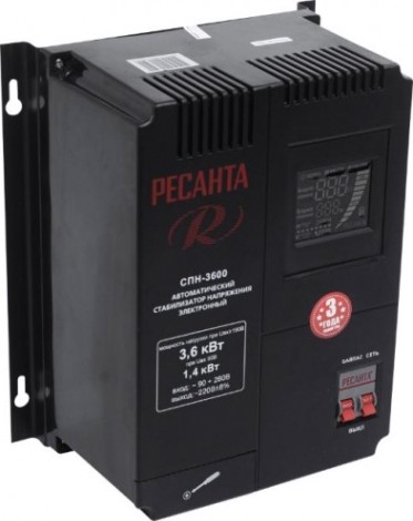 Стабилизатор напряжения однофазный Ресанта СПН- 3600 [63/6/25]
