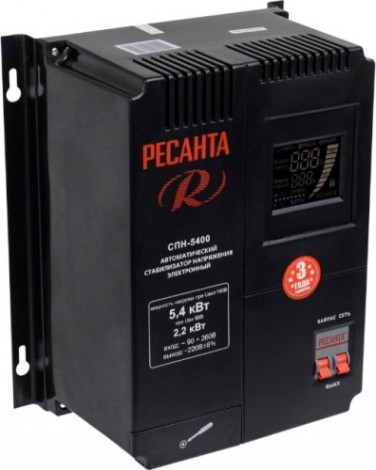 Стабилизатор напряжения однофазный Ресанта СПН- 5400 [63/6/26]
