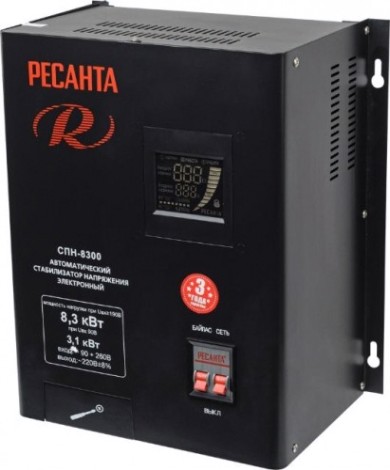 Стабилизатор напряжения однофазный Ресанта СПН- 8300 [63/6/27]