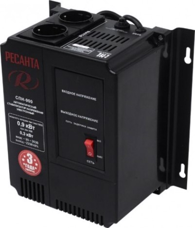 Стабилизатор напряжения однофазный Ресанта СПН- 900 [63/6/23]