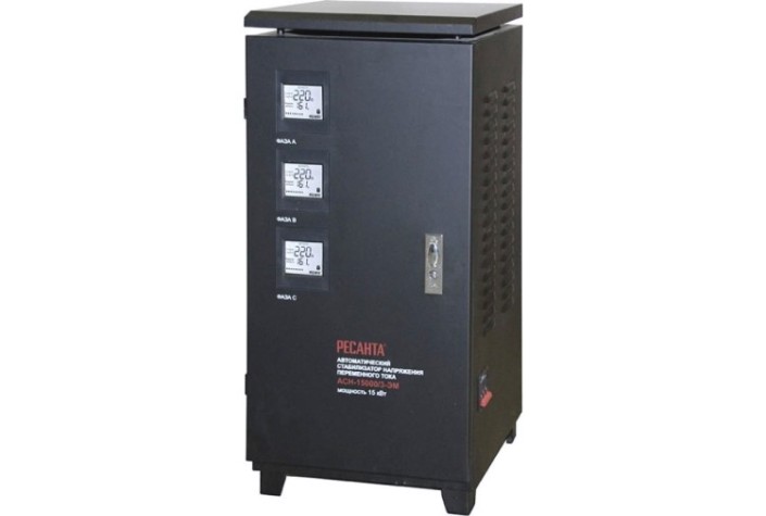 Стабилизатор напряжения трехфазный Ресанта АСН- 15 000/3-ЭМ [63/4/5]
