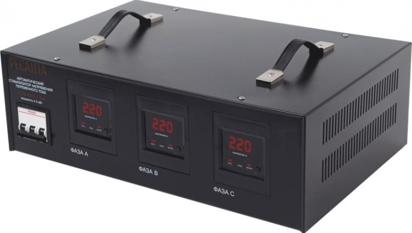 Стабилизатор напряжения трехфазный Ресанта АСН- 4500/3-ЭМ [63/4/2]