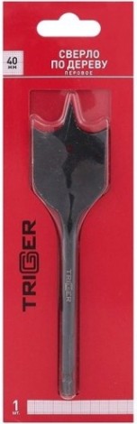 Сверло по дереву TRIGGER 71064 перовое с шестигр.хвостовиком витое 40мм [тов-173554]