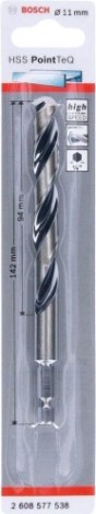 Сверло по металлу BOSCH 11,0 х 87/133 мм, HSS PointTeQ с шестигранным хвостовиком [2608577538]