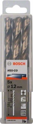 Сверло по металлу BOSCH кобальтовое 12.0 мм (уп5шт) [2608585903]