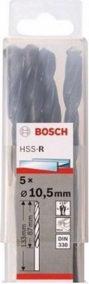 Сверло по металлу BOSCH шлифованное 10.5 мм (5 шт.) [2607018437]
