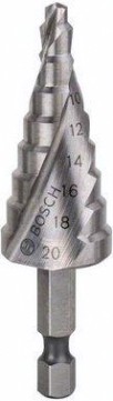 Сверло по металлу BOSCH ступенчатое 4-20 мм HSS с шестигранным хвостовиком [2608597524]