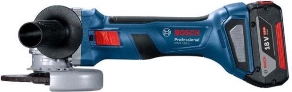 Угловая шлифмашина аккумуляторная BOSCH GWS 180-LI [06019H90R0] 2х4.0Ач, Кейс