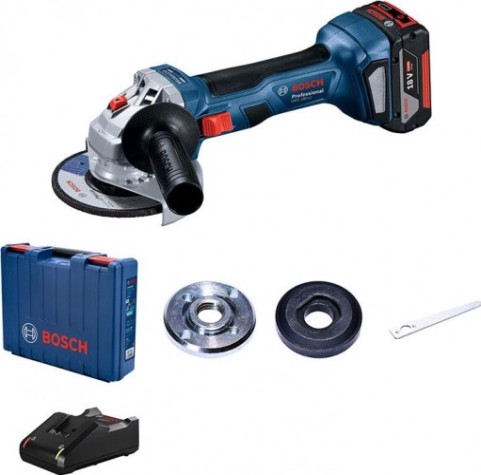 Угловая шлифмашина аккумуляторная BOSCH GWS 180-LI [06019H90R1] 1х4.0Ач, Кейс