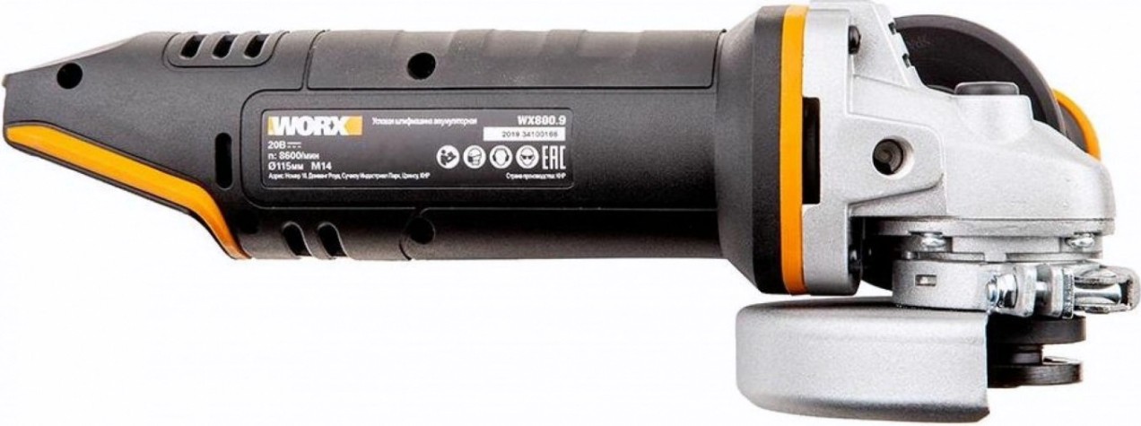 Угловая шлифмашина аккумуляторная Worx WX800.9 без АКБ и ЗУ [WX800.9]