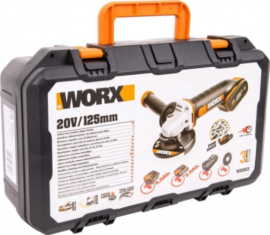 Угловая шлифмашина аккумуляторная Worx WX803 Угловая шлифмашина аккумуляторная Worx WX803