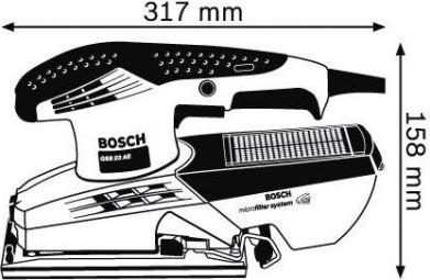 Виброшлифмашина BOSCH GSS 23 AE [0601070721] Кейс
