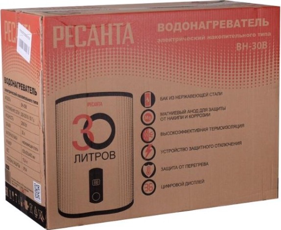 Водонагреватель накопительный Ресанта ВН- 30В 74/5/1 [74/5/1]