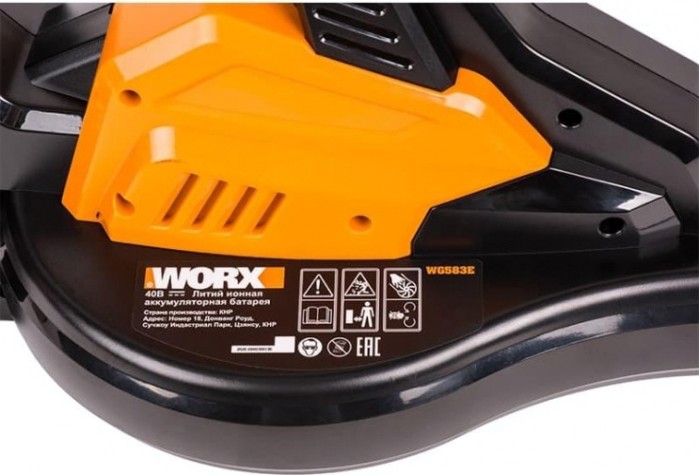 Воздуходувка аккумуляторная Worx WG583E.9 без АКБ и ЗУ бесщеточная [WG583E.9]
