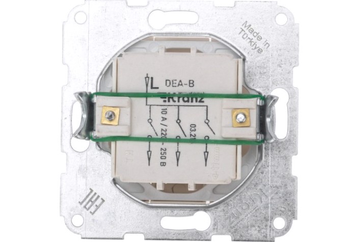 Выключатель Kranz DEA-B DEA 3кл с/у 10а мех. беж [KR-78-0234]