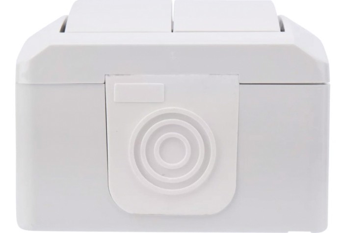 Выключатель Kranz KR-78-0832 двухклавишный INDUSTRIAL IP54, о/у, белый Выключатель Kranz KR-78-0832 двухклавишный INDUSTRIAL IP54, о/у, белый